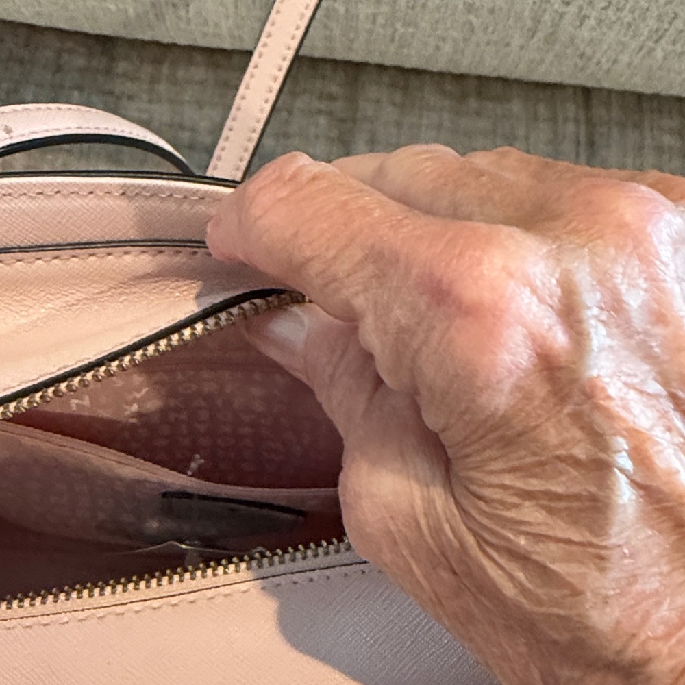 Kate Spade Blush Laurel Way Jewelef small Hardlee satchel in blush pink  9 by 9 - Picture 10 of 13